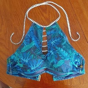 La Vie En Rose Aqua Bikini Top